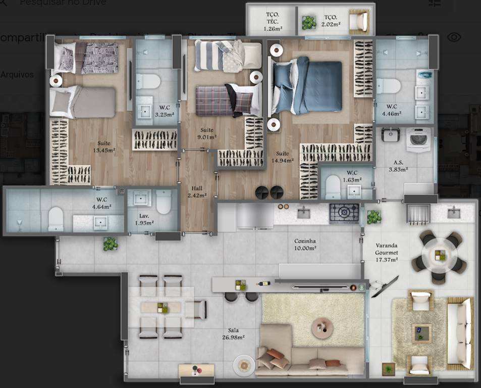 Apartamento, 3 quartos, 149 m² - Foto 15