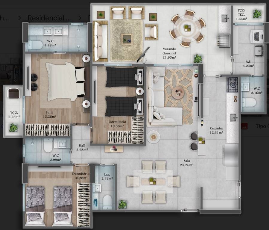 Apartamento, 3 quartos, 149 m² - Foto 21
