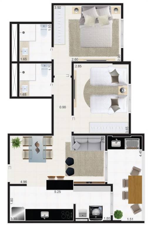 Apartamento, 2 quartos, 68 m² - Foto 7