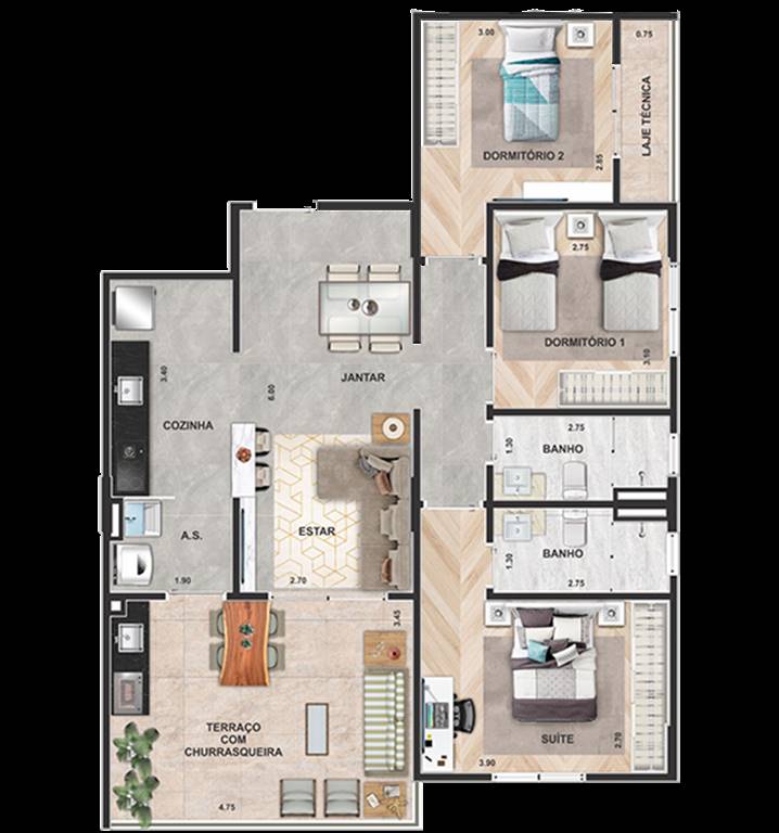 Apartamento, 2 quartos, 79 m² - Foto 14