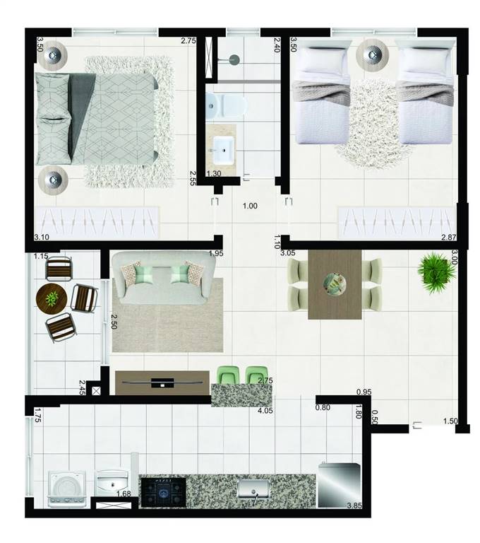 Apartamento, 2 quartos, 60 m² - Foto 6