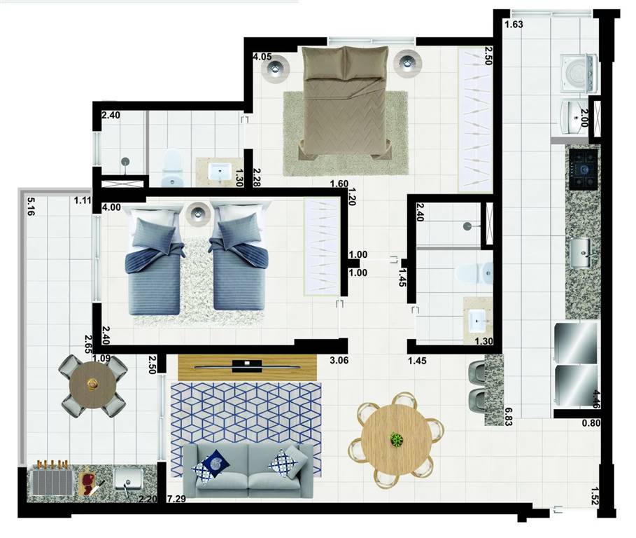 Apartamento, 2 quartos, 76 m² - Foto 7