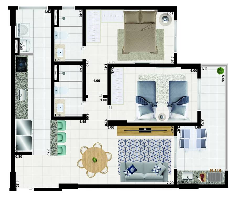 Apartamento, 2 quartos, 76 m² - Foto 8