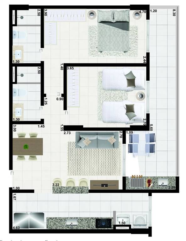Apartamento, 2 quartos, 76 m² - Foto 9