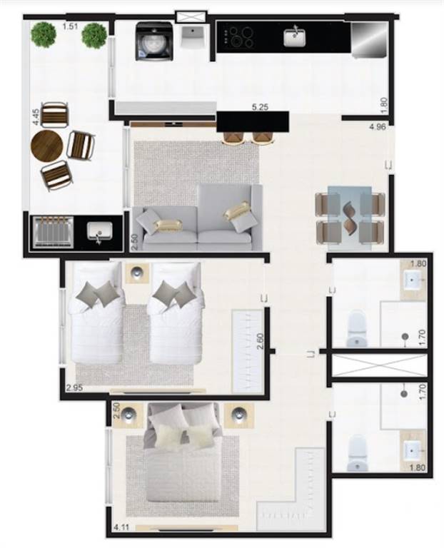 Apartamento, 2 quartos, 68 m² - Foto 7