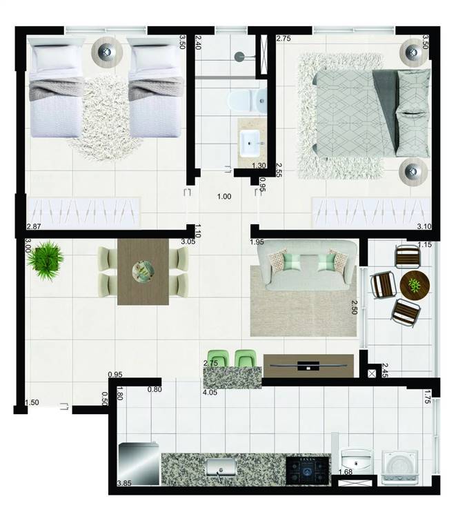 Apartamento, 2 quartos, 60 m² - Foto 6