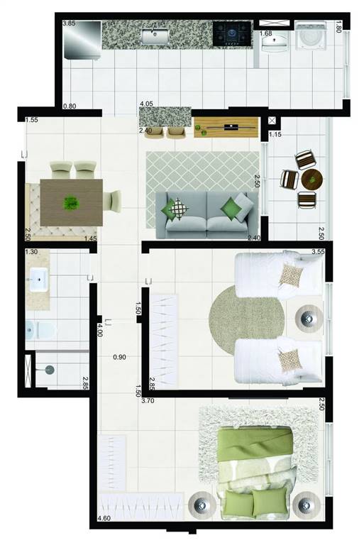 Apartamento, 2 quartos, 61 m² - Foto 6